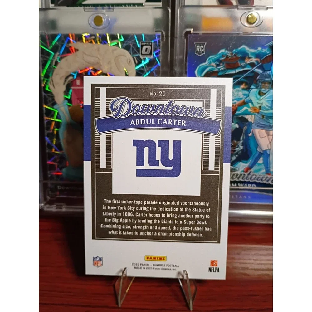 2025 Panini Donruss Downtown Abdul Carter #20 (RC) NYG Giants Pack Fresh